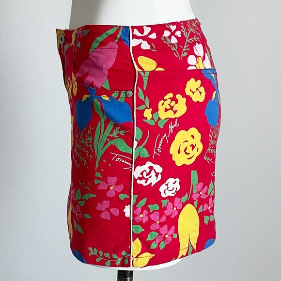 Tommy Hilfiger Mini Skirt Aloha Bold Floral Print - Picture 5 of 7